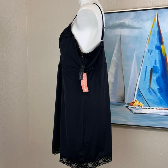 Montelle Intimates Full Bust Support Chemise Black  size XXL - Picture 4 of 7